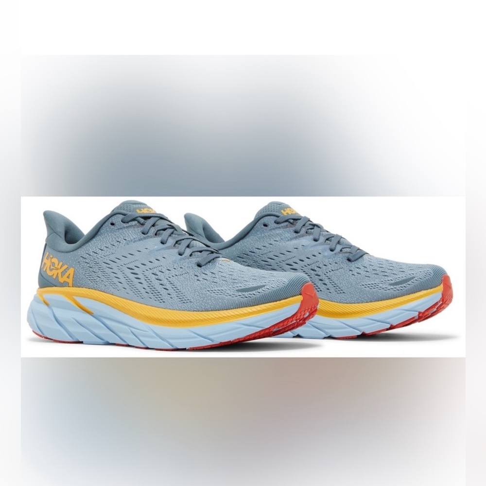 Hoka Clifton 8 'Goblin Blue Mountain Spring'
Size 10 .